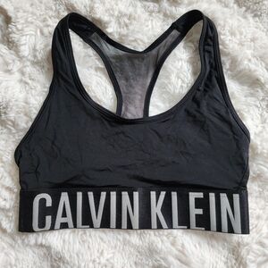 Calvin Klein Black and Gray Sports Bra